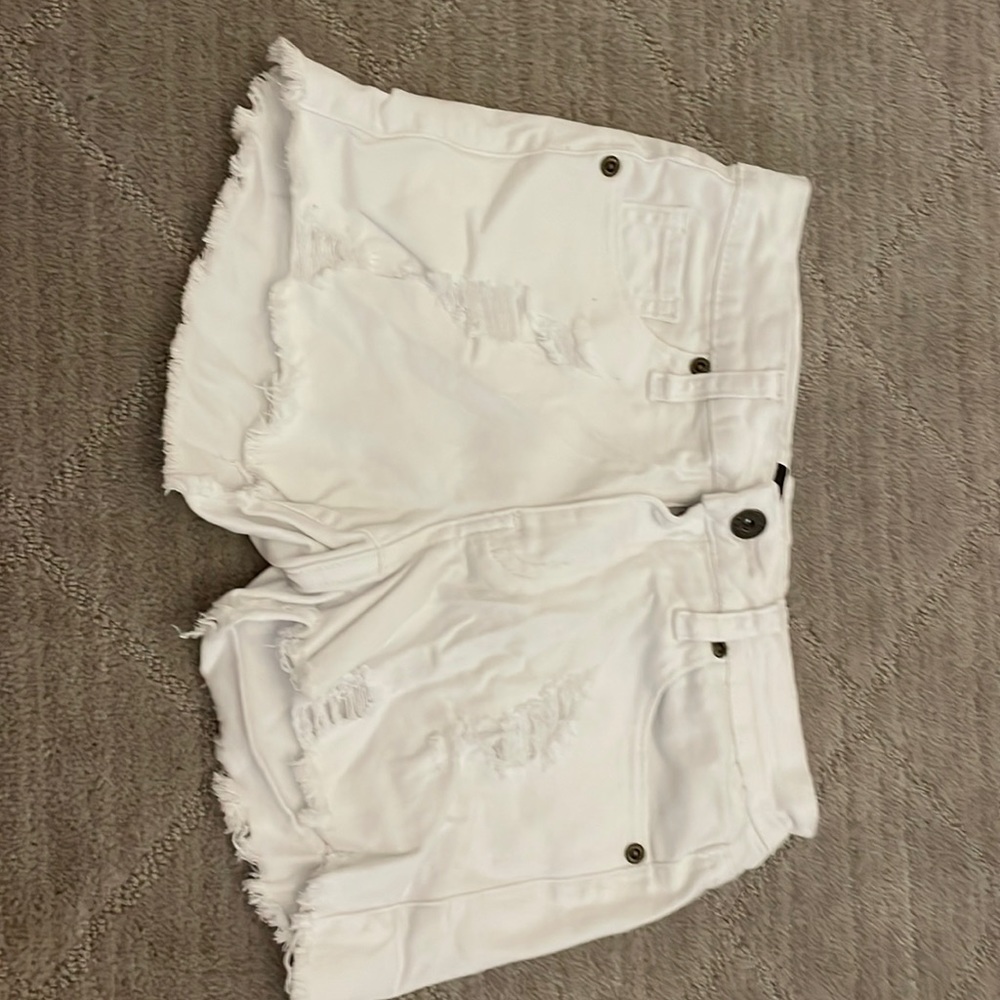 white jean shorts